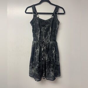 Spin Doctor Altaira Mini Dress XXS Goth Whimsygoth Skater Black Steampunk